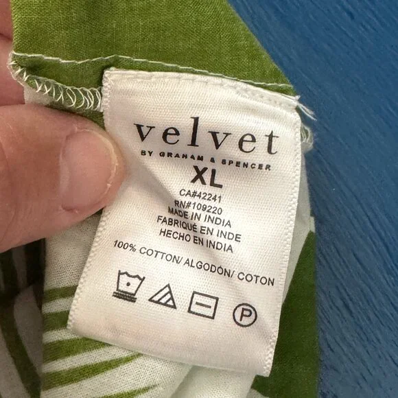 NWT Velvet by Graham and Spencer NWT Sz XL Juliana Skirt and Top in Green Floral - Picture 15 of 16